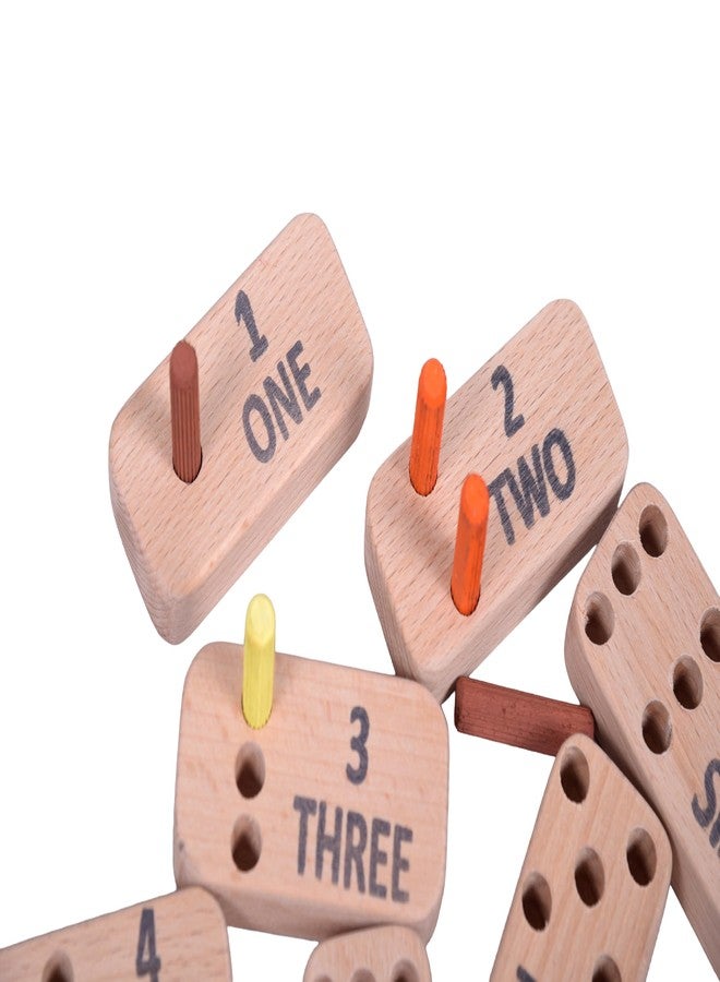 RCW Wooden Number Peg Board, 1-10 Number Recognition with 10 Pegs, Montessori Inspired Counting Toy for Toddlers, Fine Motor Skills, Hand Eye Coordination with 20 Colorful PIN - Image 5